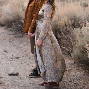 Christy Dawn Paisley Silk Wrap Dress - M